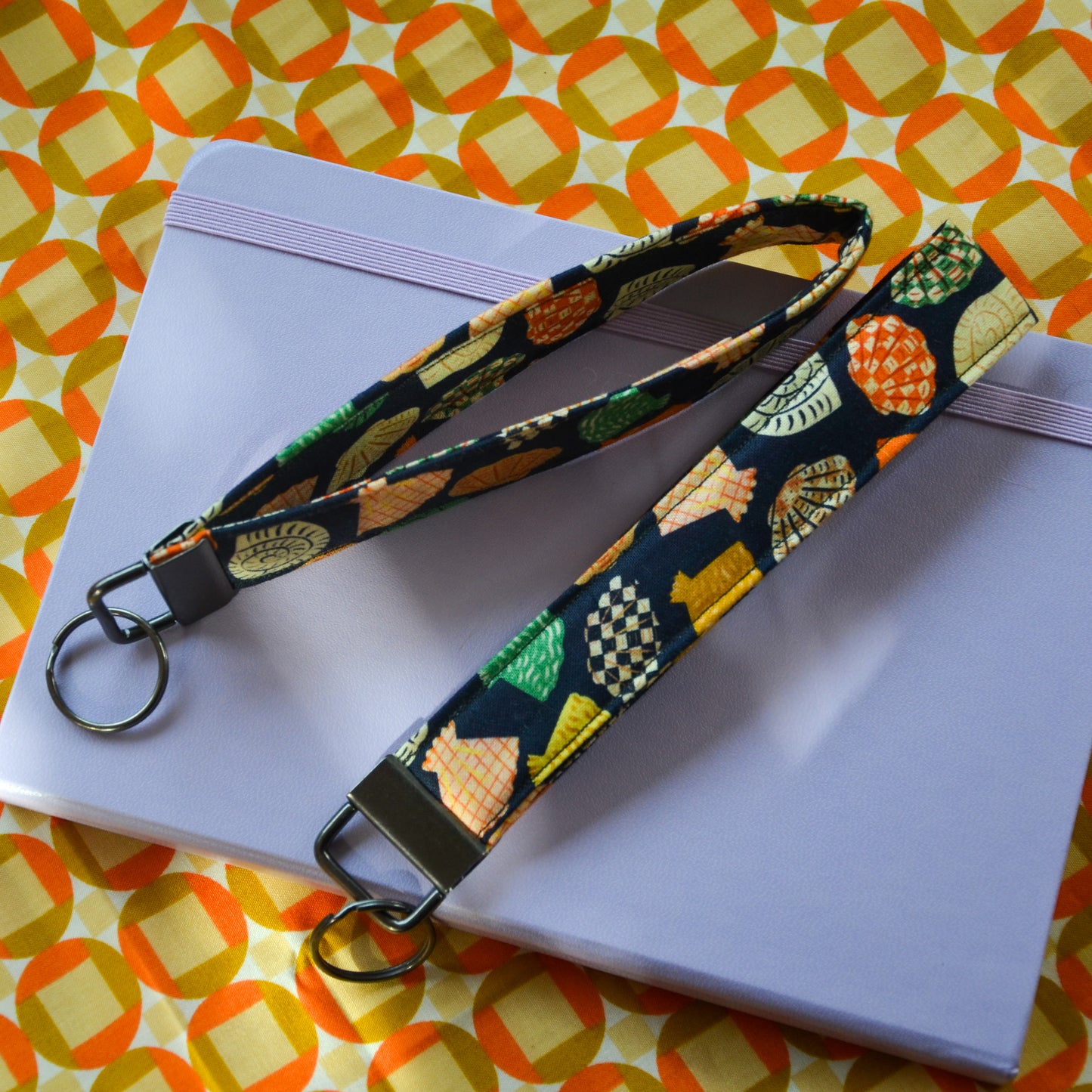 Funky Seashells puffy wrist lanyards
