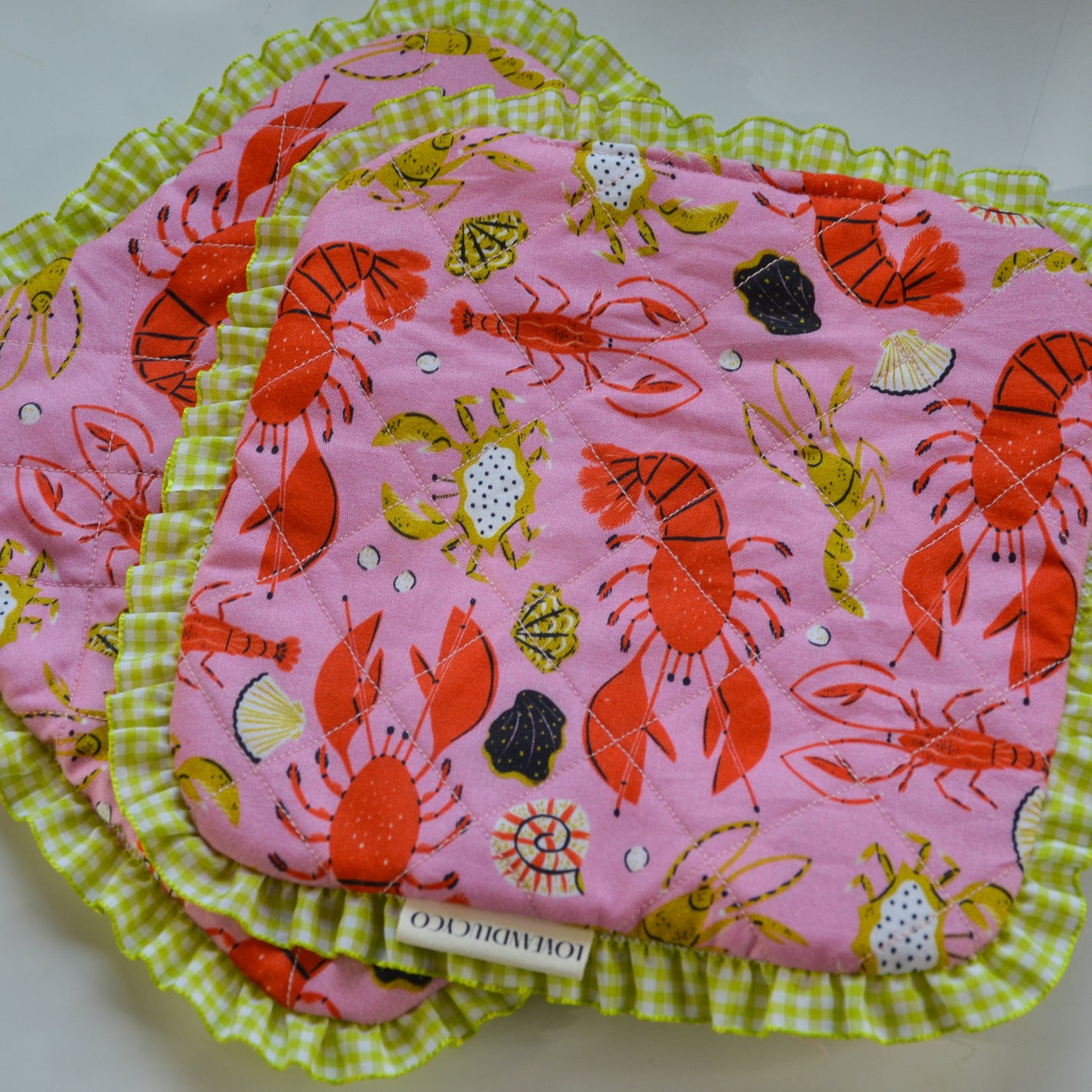 Pink Sea Pot Holders Set